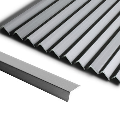 12" x 0.25" Aluminum Peel & Stick Edge Tile Trim (Set of 10)