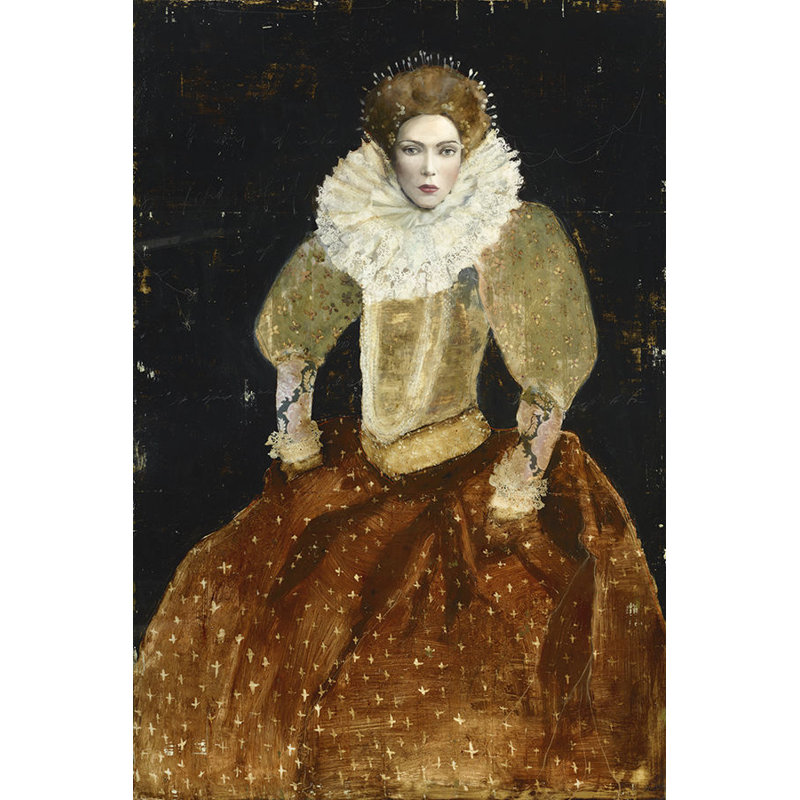 Lady In Waiting Print by Sarah Atkinson, Glass Coat, 60" H x 40" W x 1.5" D