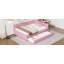 Lit plateforme tapissier capitonné de taille XL avec lit gigogne XL-596927822