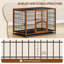 Heavy Duty Dog Crate, 4-Door Metal Dog Cage, Dogs Cage with Side Door and Removable Tray, Easy to Clean, Large Pet Cages, Indoor Dogs Crate, Black -128739534
