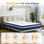 Matelas hybride à ressorts ensachés en mousse à mémoire de forme 8 po Neasha