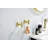 6-Pieces Brushed Gold Bathroom Hardware Set SUS304 Stainless Steel Round Wall Mounted Includes Hand Towel Bar,Toilet Paper Holder,Robe Towel Hooks,Bathroom Accessories Kit