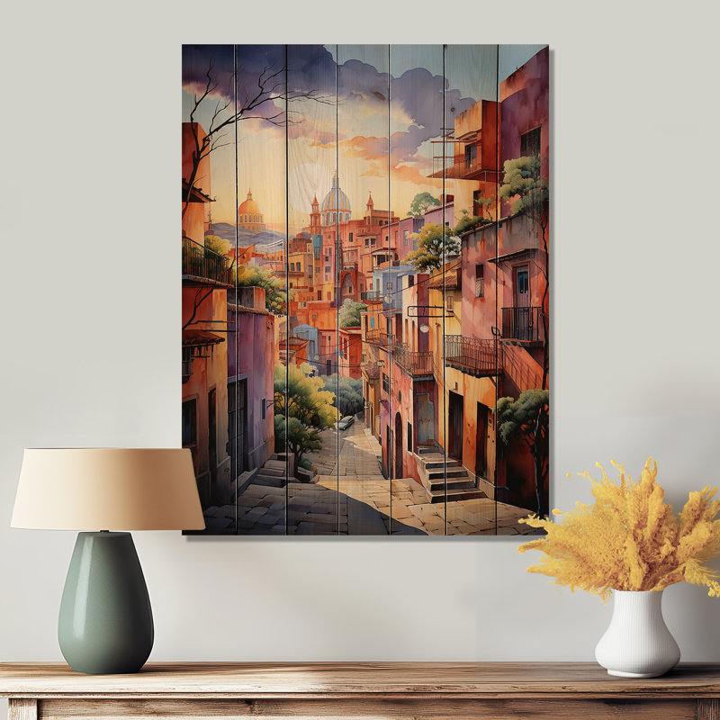 «Colorful Mexico Magical Oaxaca», impression sur bois, H 40 po x l 30 po x P 0,78 po