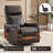 Faux Leather Heat Massage Manual Recliner Chair With Rocker And Swivel-2128909802