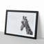 Monochrome Giraffe - Picture Frame Graphic Art Print-55732315-55732313