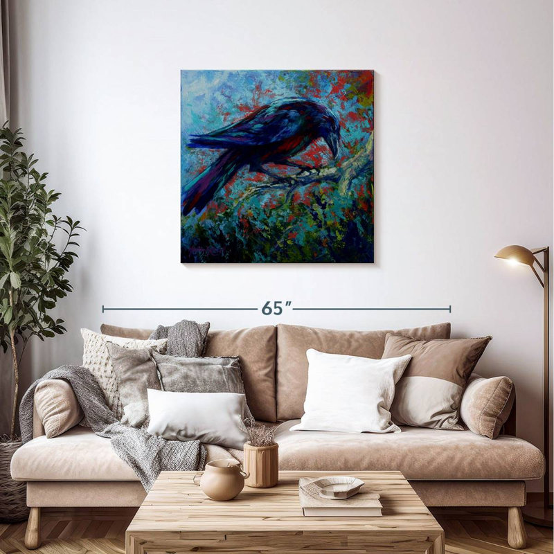 Crowle Raven, 36" H x 36" W