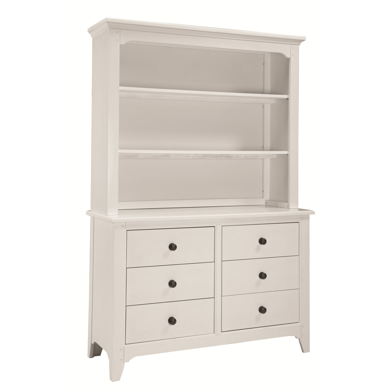 Mabank Wide Bookcase, White Dove