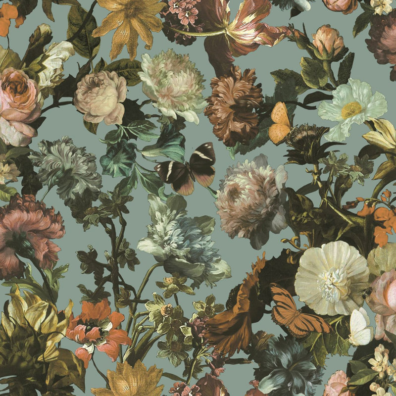 Rouleau de papier peint floral L 33 pi x l 20,9 po