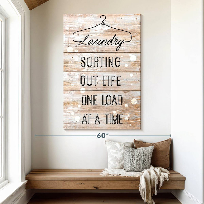 Kema Laundry Quote, 51" H x 34" W