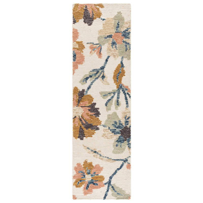 Tapis d'intérieur en laine touffeté à la main Jardin, 2'-3" x 8'-0" Runner