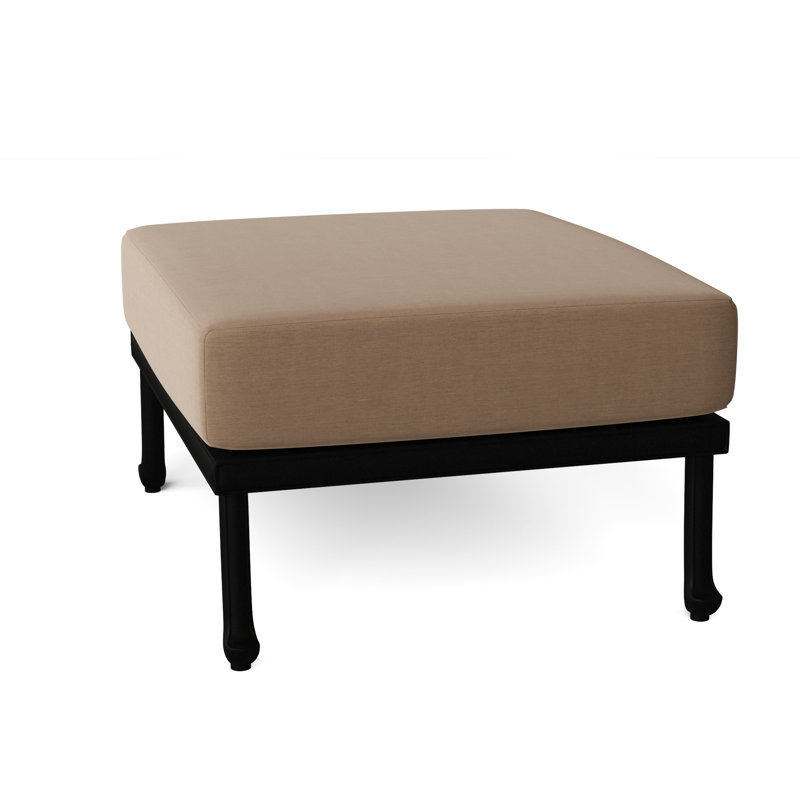 Repose-pieds d'extérieur avec coussin Casa, Noir texturé, Toile spa Sunbrella®