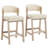 Albia 26.2"H Mid-Century Upholstered Linen Counter Stool With Solid Wood Frame-647992133