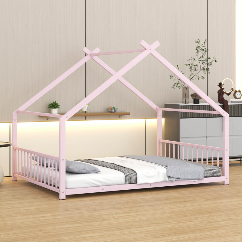 Lit en métal, Lit double, Rose