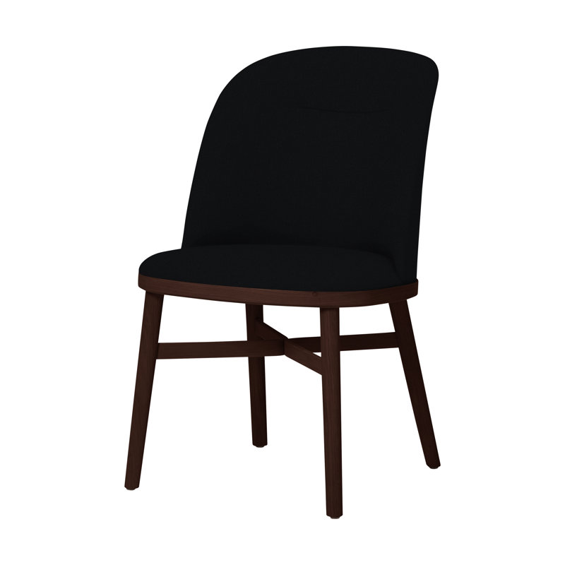 Bund 18'' H Upholstered Dining Chair, Dark Brown Oak, Revive 1 194