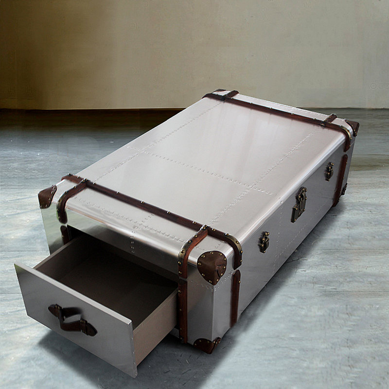 Table basse multifonctionnelle en aluminium Vintage