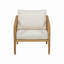 Fauteuil club d'extérieur en bois d'acacia (ensemble de 2)