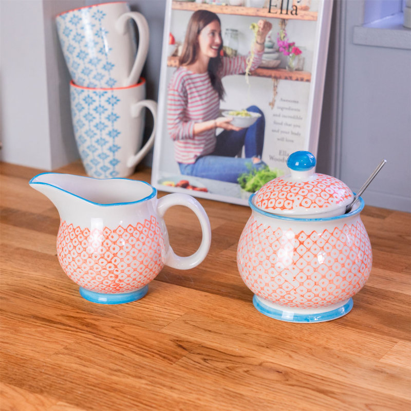 Nicola Spring - Hand-Printed Milk & Sugar - 300ml - Orange