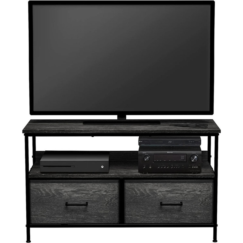 Commode télé avec 2 tiroirs Sorbus, Noir
