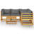 6 Piece Patio Lounge Set with Cushions-1338633224