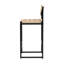 2 tabourets de bar avec corde en papier tissé, base en métal, style moderne, adapté à toutes les occasions, capacité jusqu'à 220 lb, l 14,91 po x H 35,19 po n'importe où,