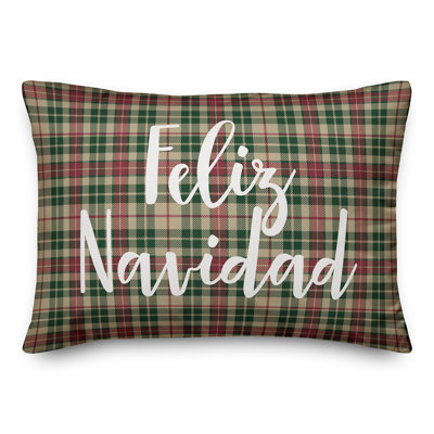  Coussin Feliz Navidad in Tartan
