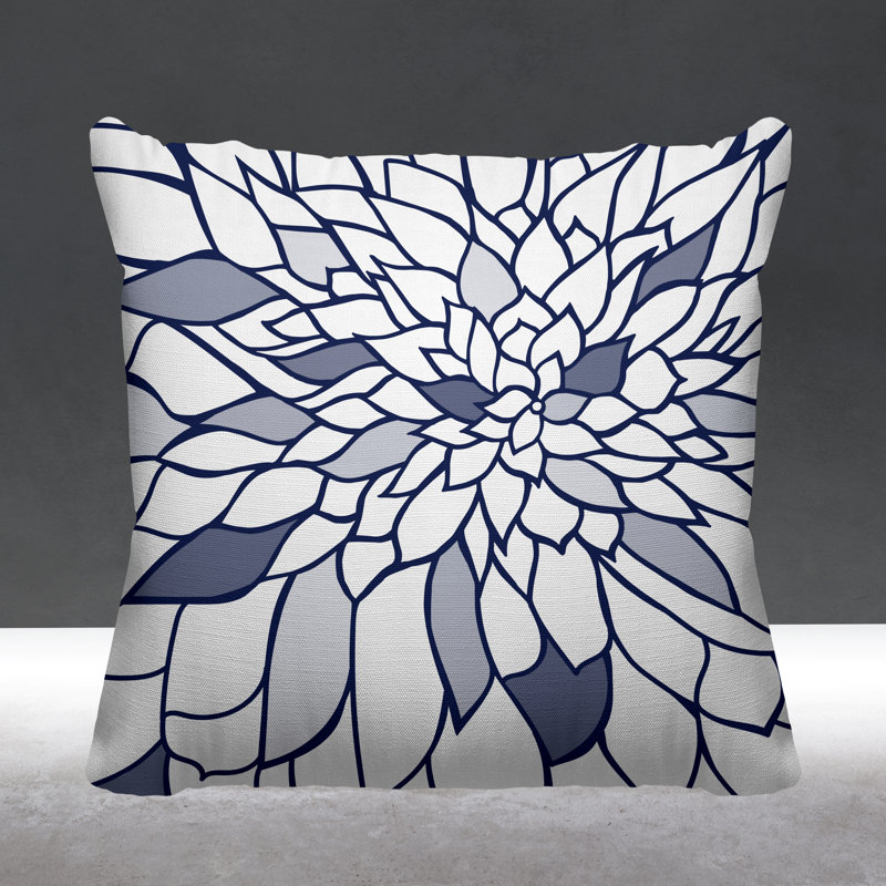 Coussin Romi, Marine, 15 po x 15 po