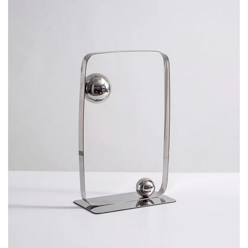 Ornements géométriques modernes en métal de luxe, H 15,35 po x l 9,25 po x P 5,12 po