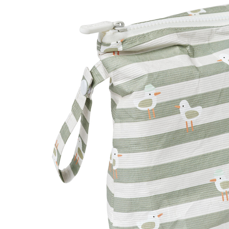 Sac humide pour enfants: Sammy la mouette - rayures vertes
