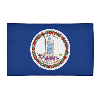 Tapis bleu de chenille virginie