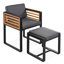 Ensemble repas de patio en bois d'acacia 9 pièces GO-728648006