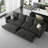 Velvet Sectional Sofa Bed Sleeper-1820958725