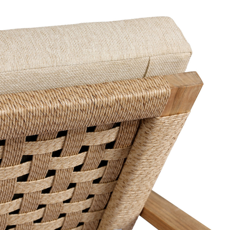 Topeka Outdoor Teak Chaise Lounge