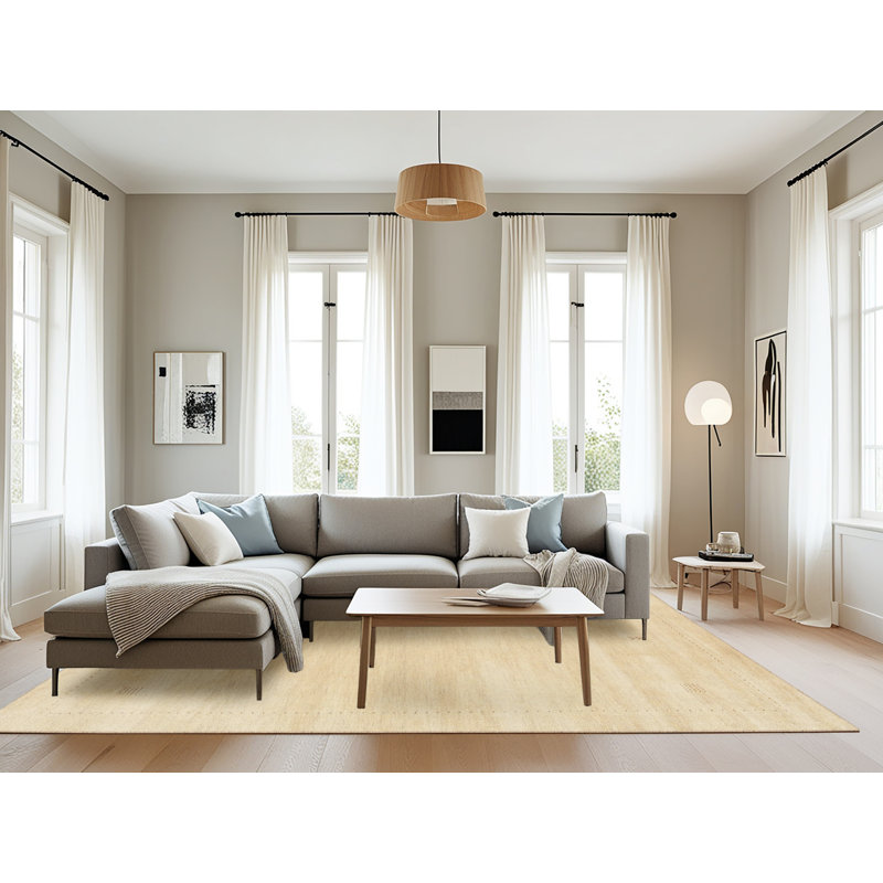Tapis abstrait beige, Rectangle 8 pi x 10 pi