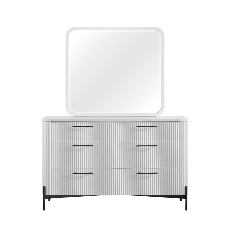 Commode 6 tiroirs - Commode moderne, Commodes (Commode), Blanc