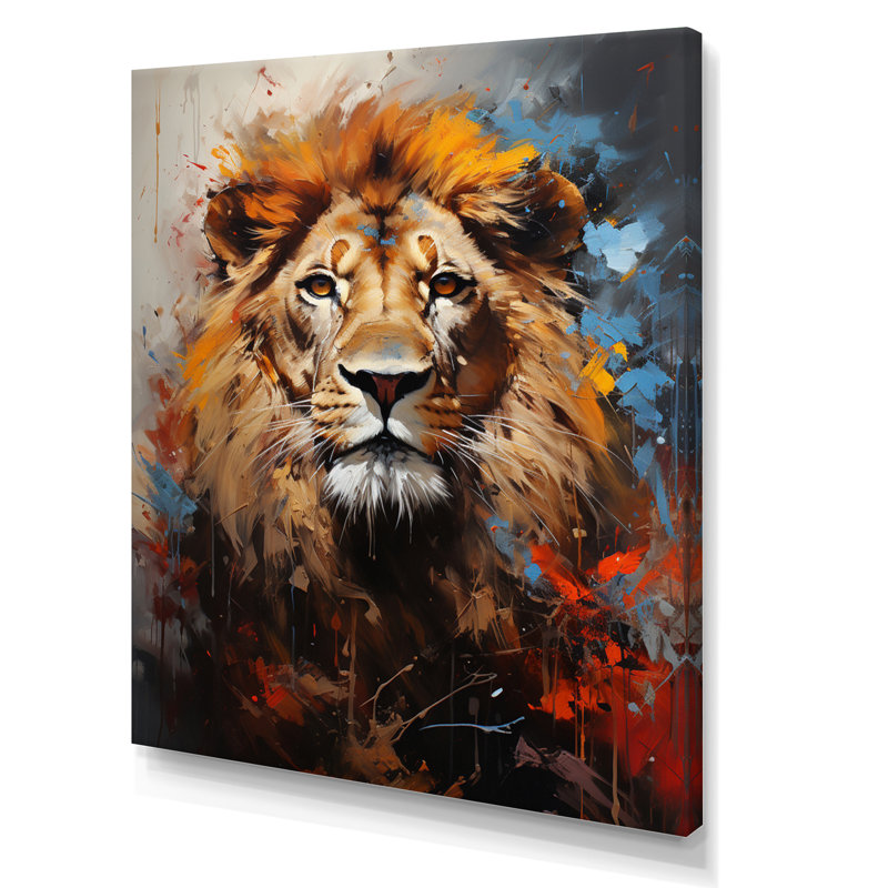 Lion Urban Wild Urban I - impression, H 20 po x l 12 po x P 1 po, Toile tendue