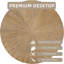 Table de bout ronde avec rangement, table d'appoint Farmhouse Circle pour le salon, table de chevet à 2 niveaux en bois massif, plateau de table en bois naturel et structure en métal noir, P 25,2 po x H 24 po