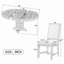 Ensemble de salle à manger 5 pièces avec table ronde et 4 chaises rembourrées pour la cuisine et la salle à manger-1341342420