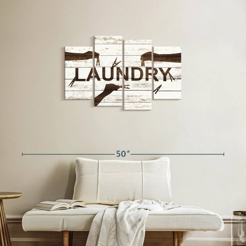 Tergel Rustic Laundry Clothespins, 22" H x 36" W