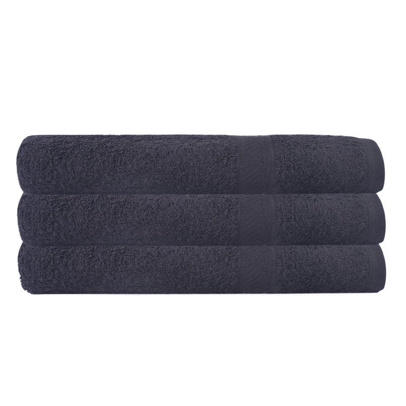 Amella Cotton Lightweight Bath Sheet, Black