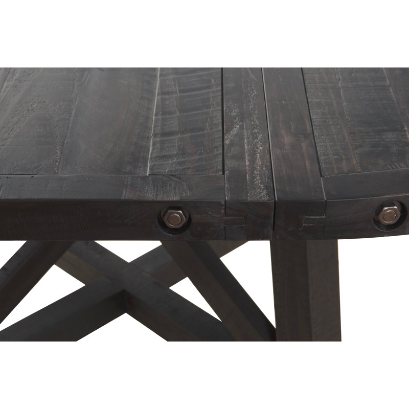 Gaudette Pine Solid Wood Top Trestle Dining Set