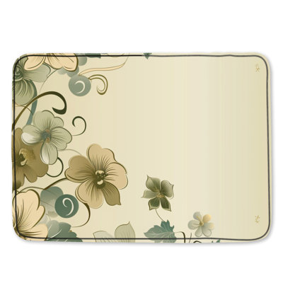 Tapis de bain floral