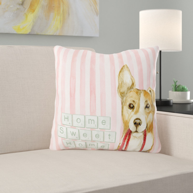 Outdoor Reversible Throw Pillow, Microsuede, Indoor