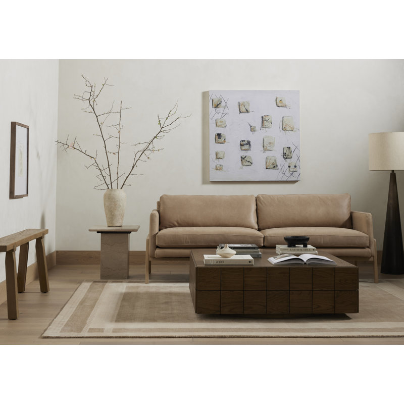 Arum Marble End Table, Cream
