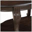 Table basse ovale en bois de 42 po pour le salon, table basse à 2 niveaux en bois massif avec tablette de rangement ouverte, facile à assembler, espresso