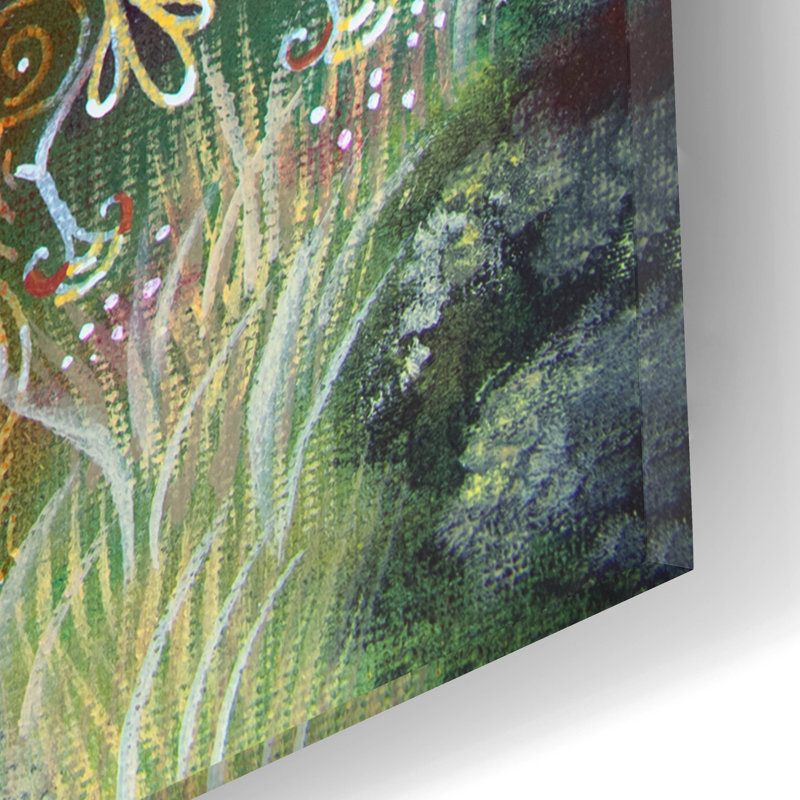 Art mural en verre acrylique épique «Giraffe» par Verena Wild, 12 po x 16 po