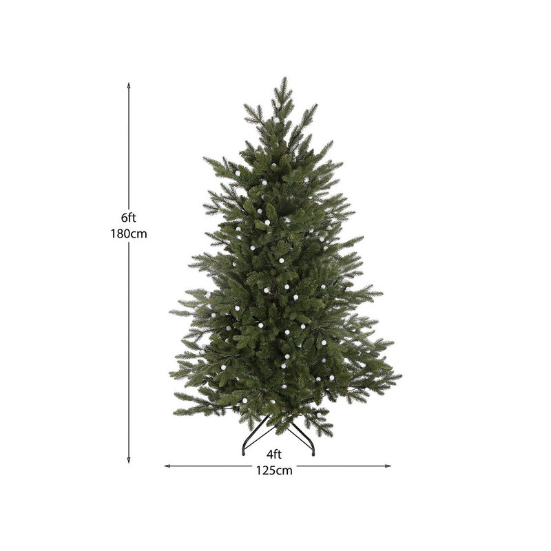180cm H Lighted Artificial Fir Christmas Tree