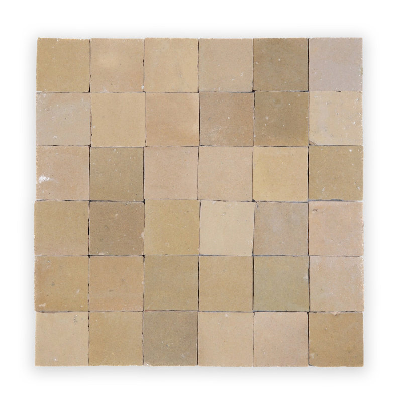 Carrelage mural mosaïque carré 2 po x 2 po Zellige, Beige