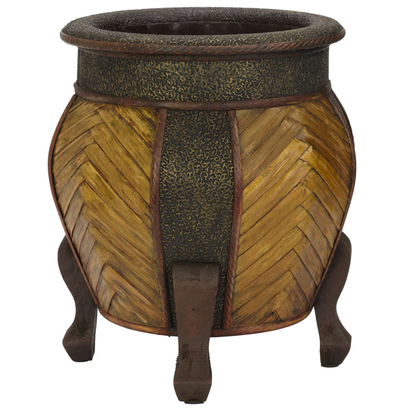 Ensemble de pots à fleurs en bois Gemma