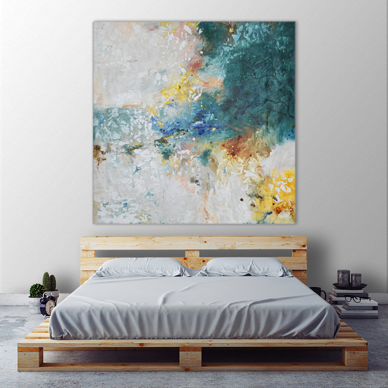 «Basker On Canvas» par Daleno, reproduction d'art, H 84 po x l 84 po x P 1,5 po