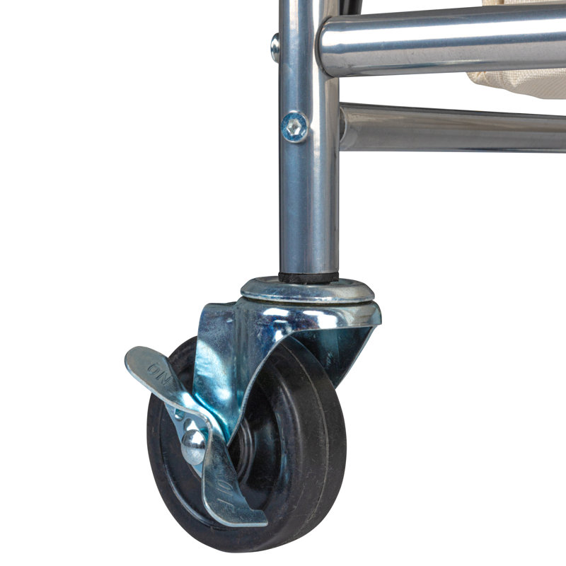 Chrome Quad Laundry Sorter with Removable Canvas Bags